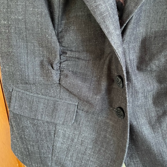 Maurices fitted blazer dark gray short sleeved sz 1 - Picture 5 of 11